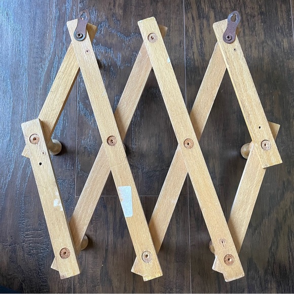 Vintage Wall Decor Vintage Wooden Accordion Clothing Rack Poshmark